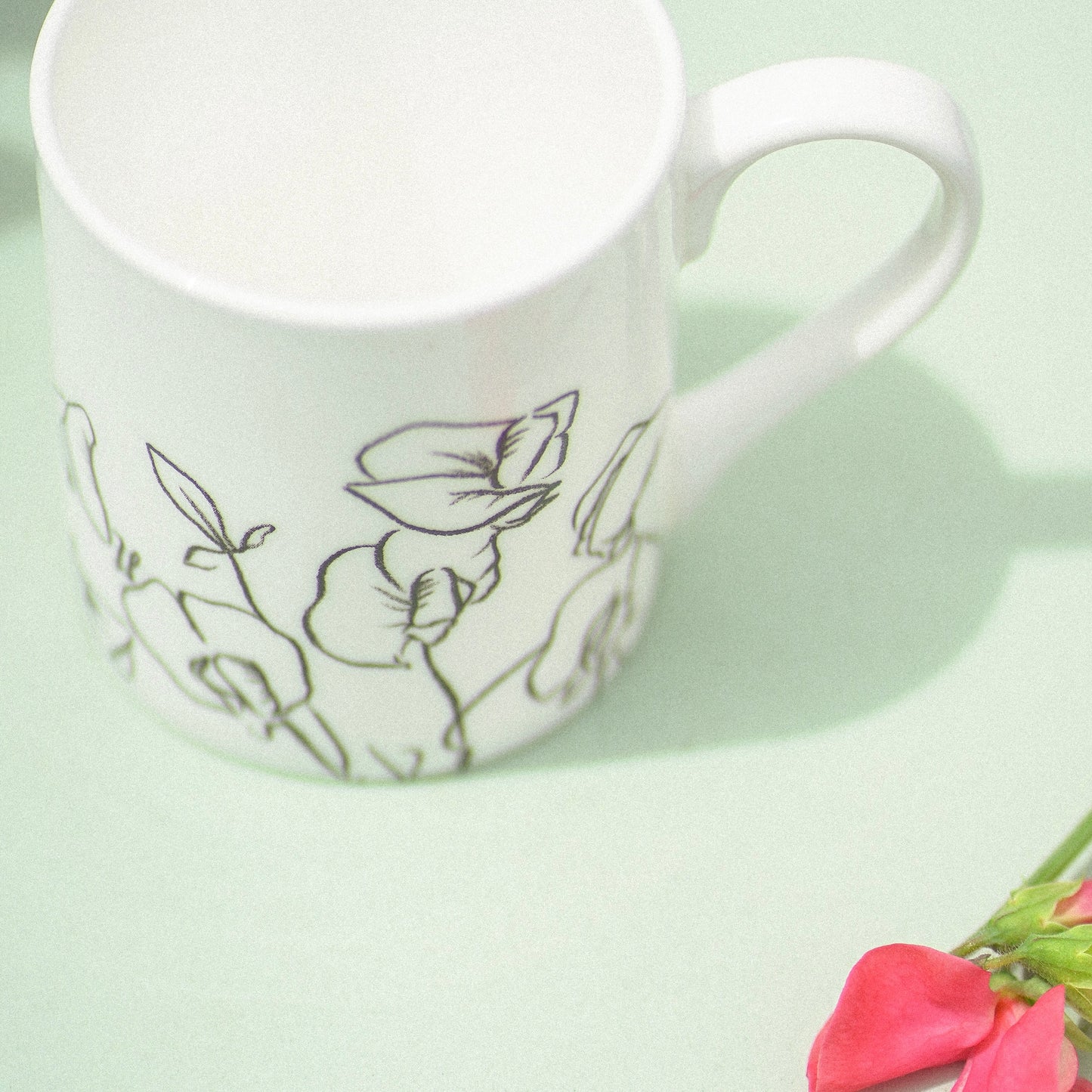 Sweet Pea Bone China Mug