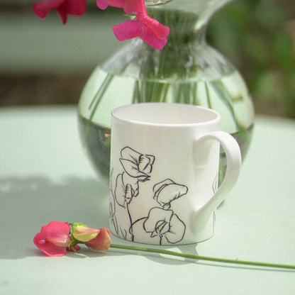 Sweet Pea Bone China Mug