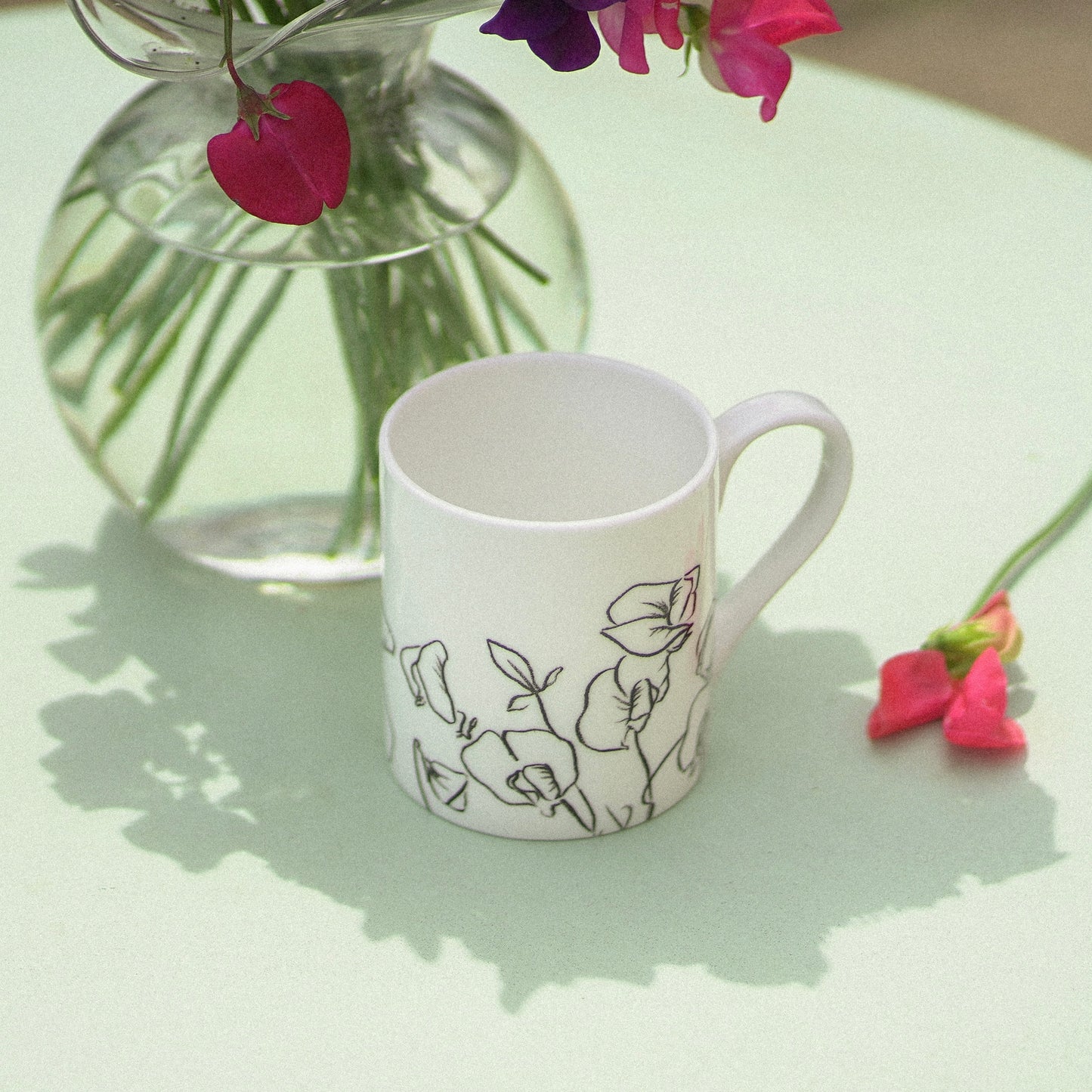 Sweet Pea Bone China Mug