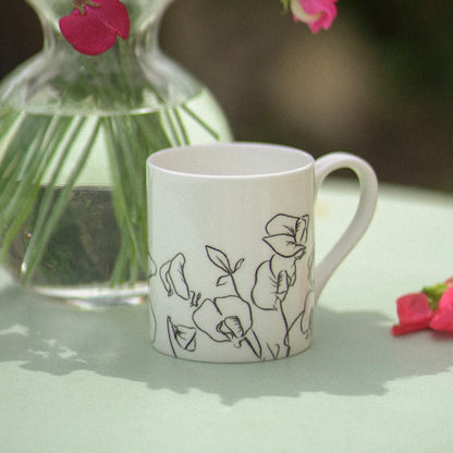 Sweet Pea Bone China Mug