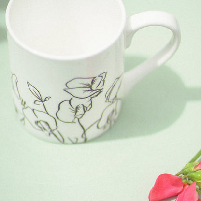 Sweet Pea Bone China Mug