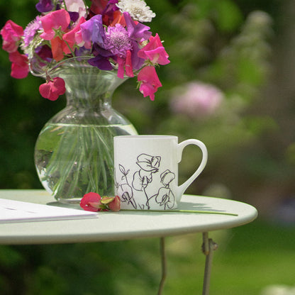 Sweet Pea Bone China Mug