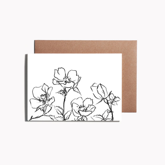 Dog Rose Greeting Card